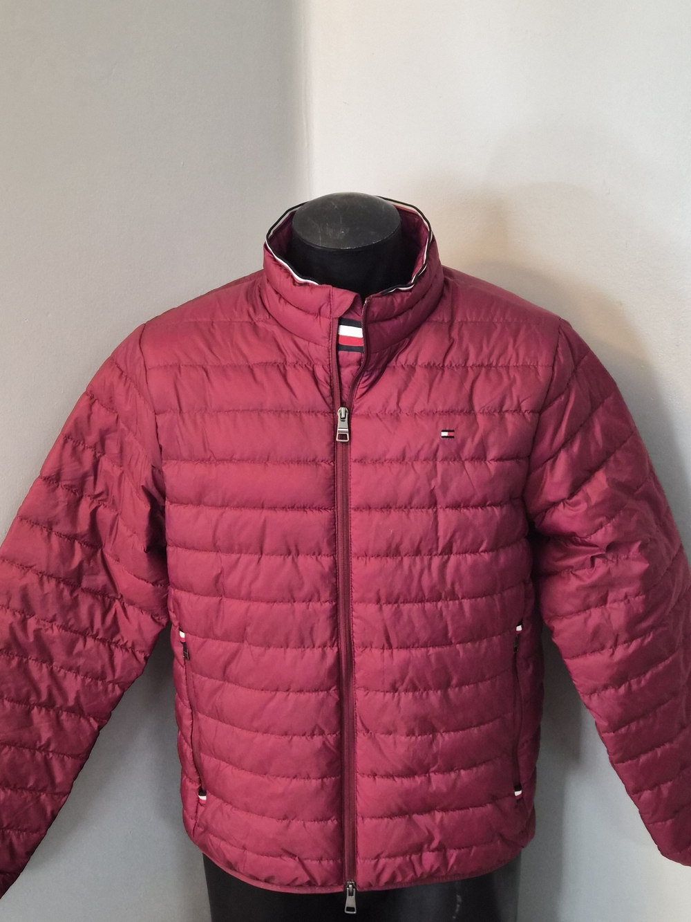 Tommy Hilfiger Men's Red Quilted Puffer Jacket